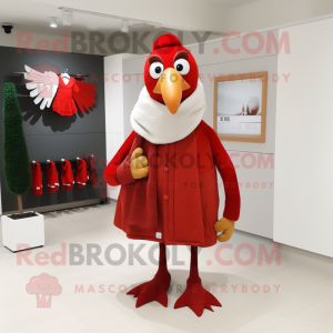 Rød Tyrkiet maskot kostume...