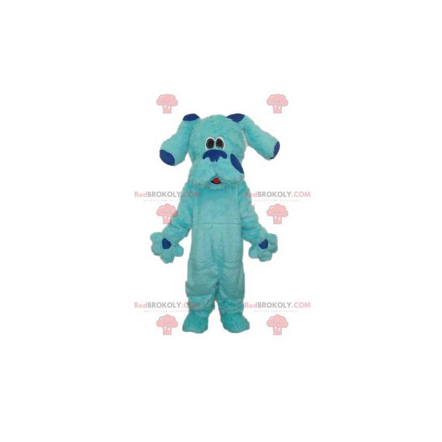 Mascotte cane blu peloso gigante e carino - Redbrokoly.com