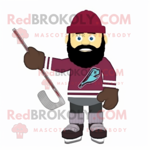 Maroon Ice Hockey Stick...