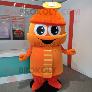 Orange Sushi maskot kostume...