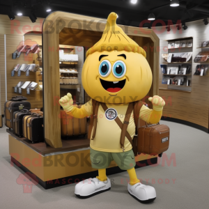 Gold Onion maskot kostume...