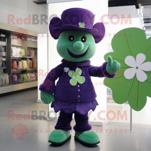 Purple Four Leaf Clover...