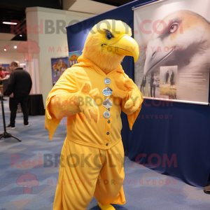 Yellow Bald Eagle mascotte...