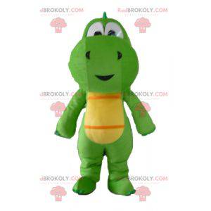 Mascotte di dinosauro drago verde e giallo - Redbrokoly.com