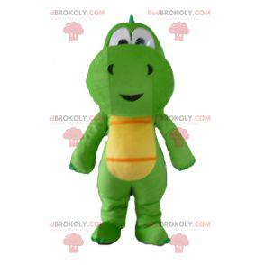Grøn og gul drage dinosaur maskot - Redbrokoly.com
