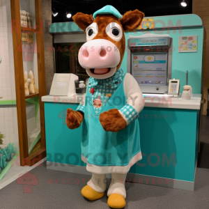 Turquoise Guernsey Cow...