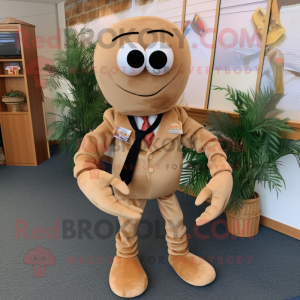 Beige Hummer maskot drakt...