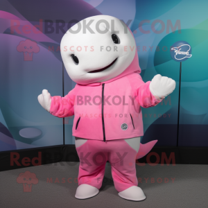 Pink Beluga Whale maskot...
