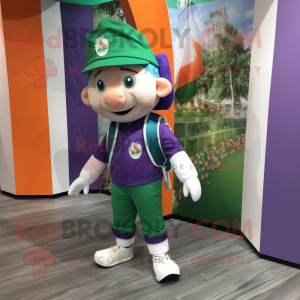 Lavendel irsk flag maskot...
