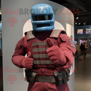 Maroon Gi Joe maskot drakt...