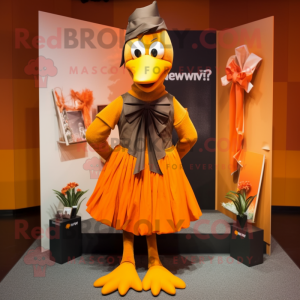 Orange Crow maskot kostume...