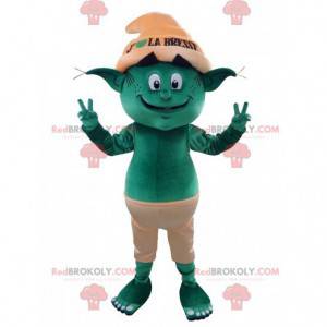 Mascotte de troll de lutin vert - Redbrokoly.com