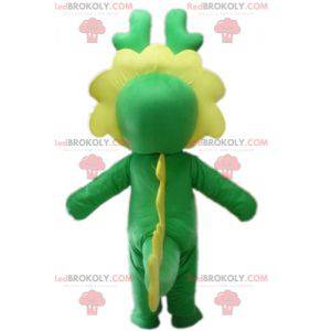 Green and yellow dragon dinosaur mascot - Redbrokoly.com