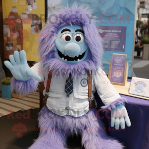 Lavendel Yeti mascotte...