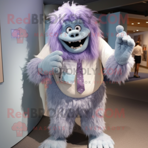 Lavendel-Yeti Maskottchen...