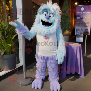 Lavendel Yeti maskot...