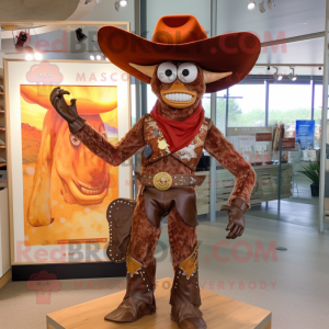 Rust Cowboy maskot kostym...