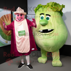 Olive Corned Beef And Cabbage mascot costume character dressed with a Graphic Tee and Brooches