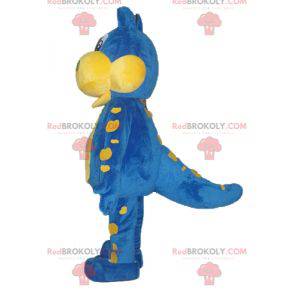 Mascotte drago blu e giallo Danone - Mascotte Gervais -
