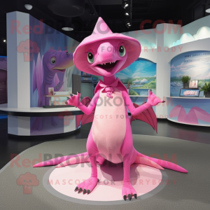 Pink Dimorphodon maskot...