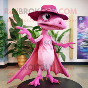 Pink Dimorphodon maskot...