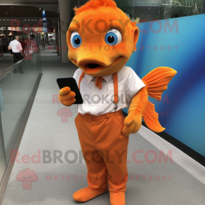 Orange Goldfish mascotte...