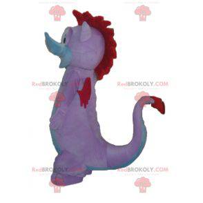 Blue and red pink bat dragon mascot - Redbrokoly.com