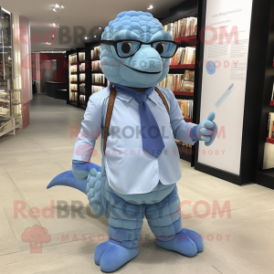 Sky Blue Pangolin mascotte...