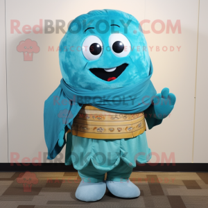 Turquoise Dim Sum mascotte...