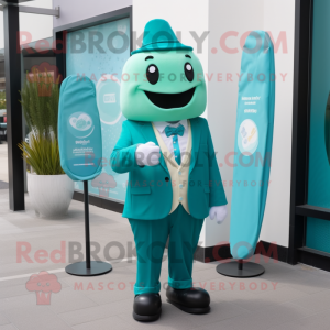 Teal Ice Cream maskot...
