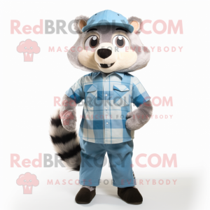 Sky Blue Raccoon mascotte...