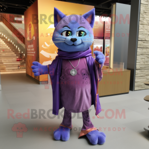 Purple Cat mascotte kostuum...