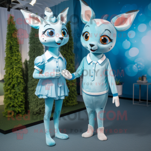 Sky Blue Deer mascotte...