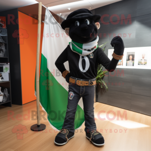 Sort irsk flag maskot...