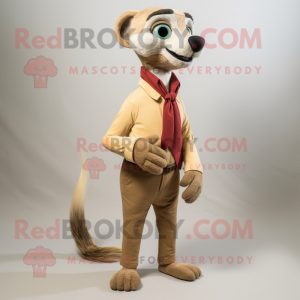 Tan Meerkat mascotte...