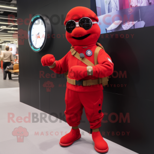 Red Soldier maskot drakt...