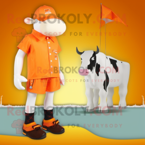 Orangefarbene Hereford-Kuh...