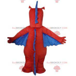 Red yellow and blue dinosaur dragon mascot - Redbrokoly.com