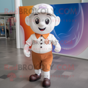 nan Ice Cream mascot costume character dressed with a Polo Shirt and Pocket squares