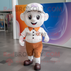 nan Ice Cream mascot costume character dressed with a Polo Shirt and Pocket squares