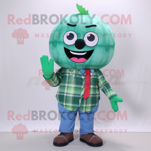 Cyan vattenmelon maskot...