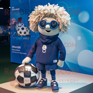 Navy Soccer Ball mascotte...