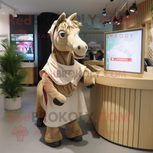 Postava maskota Tan Horse...