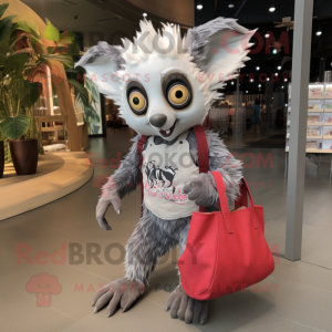 Sølv Aye-Aye maskot kostume...