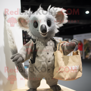 Sølv Aye-Aye maskot kostume...