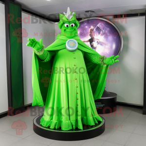 Lime Green Magician maskot...