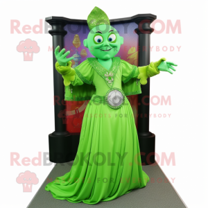 Lime Green Magician maskot...