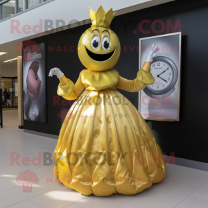 Gold Hourglass maskot drakt...