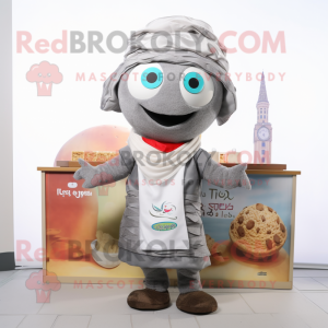 Grauer Falafel Maskottchen...