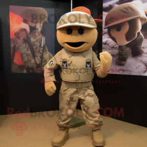 Tan Army Soldier mascotte...